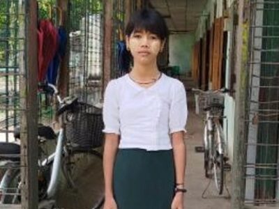 【ミャンマー】両親の離婚で祖父母と暮らす少女
